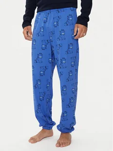 United Colors Of Benetton Spodnie piżamowe 3M3A4F00S Niebieski Regular Fit - Piżamy męskie - miniaturka - grafika 1