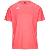 Koszulki męskie - Kappa Kombat Run Forum Training Wygodna i stylowa koszulka techniczna Neonowy Koralowy Rozmiar XS - miniaturka - grafika 1
