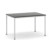 Stoły - B2B Partner Stół do jadalni 1200 x 800 mm, blat wenge, nogi jasnoszare 555681 - miniaturka - grafika 1