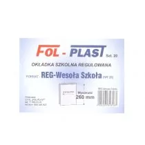 Fol-Plast okładki Okładka szkolna Wesoła Szkoła regulowana nr28 260x410mm OK15FP - Dyplomy i okładki - miniaturka - grafika 1