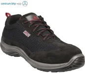 Obuwie robocze - DELTAPLUS ASTI S1P PÓŁBUTY Z DWOINY WELUROWEJ I POLIESTRU TYPU MESH, PODESZWA Z DWUWARSTWOWEGO PU O ZRÓŻNICOWANYCH GĘSTOŚCIACH, PODNOSEK I WKŁADKA KOMPOZYTOWE (CZARNY, 44) - miniaturka - grafika 1