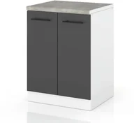 Szafki kuchenne - Szafka Kuchenna Stojąca Z Blatem Modułowa 60cm Spremium Szary Mat - miniaturka - grafika 1