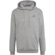 Bluzy męskie - Bluza męska adidas Stadium Fleece Badge of Sport Hoodie szara HC5869 2XL - miniaturka - grafika 1