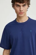 Koszulki męskie - G-Star Raw t-shirt bawełniany męski kolor niebieski gładki - miniaturka - grafika 1