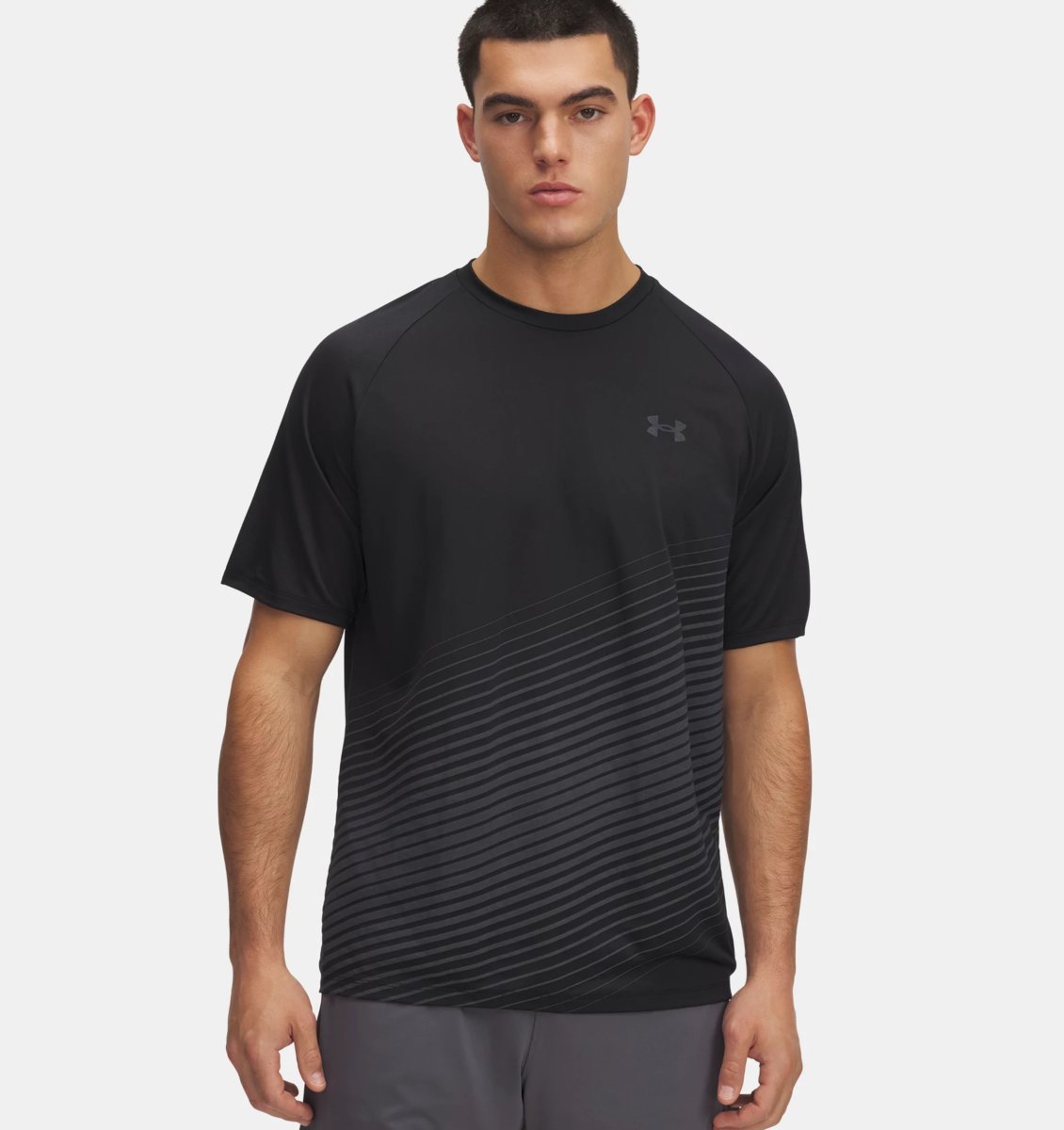 Męska koszulka UNDER ARMOUR UA TECH FADE SS 6005916-001 Czarny S