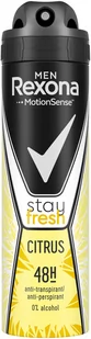 Rexona Antyperspirant Men Stay Fresh Citrus 150ml Stay Fresh Citrus 1903-uniw - Dezodoranty i antyperspiranty męskie - miniaturka - grafika 1