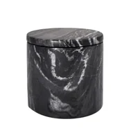 Pojemniki łazienkowe - Pojemnik kosmetyczny marmur ciemny - miniaturka - grafika 1