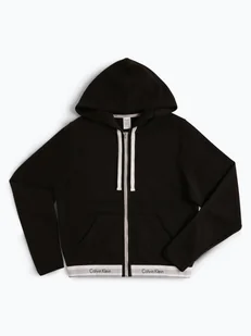 Calvin Klein - Damska bluza rozpinana, czarny - Bluzy damskie - miniaturka - grafika 1