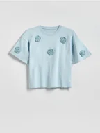 Koszulki dla dziewczynek - Reserved - T-shirt z aplikacją - jasnoniebieski - miniaturka - grafika 1