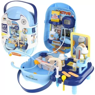Urwiskowo, gabinet lekarski zestaw stolik doktora w walizce - Zabawy w naśladowanie dorosłych - miniaturka - grafika 1