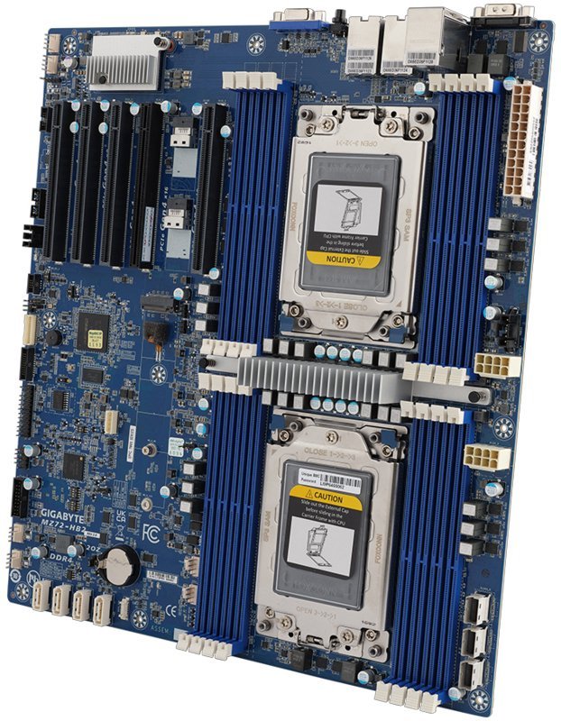 Gigabyte Gigabyte Mainboard MZ72-HB2 Rev. 3 AMD EPYC E-ATX Sockel SP3 Bulk 9MZ72HB2NR-00-3