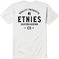 Koszulki męskie - t-shirt męski ETNIES SKATE CO TEE White - miniaturka - grafika 1