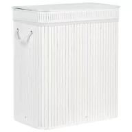 Kosze wiklinowe - Kosz bambusowy z pokrywką biały KALTHOTA - miniaturka - grafika 1