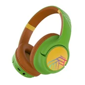 Słuchawki - POWERLOCUS Bobo Kids Zielono-brązowe - miniaturka - grafika 1