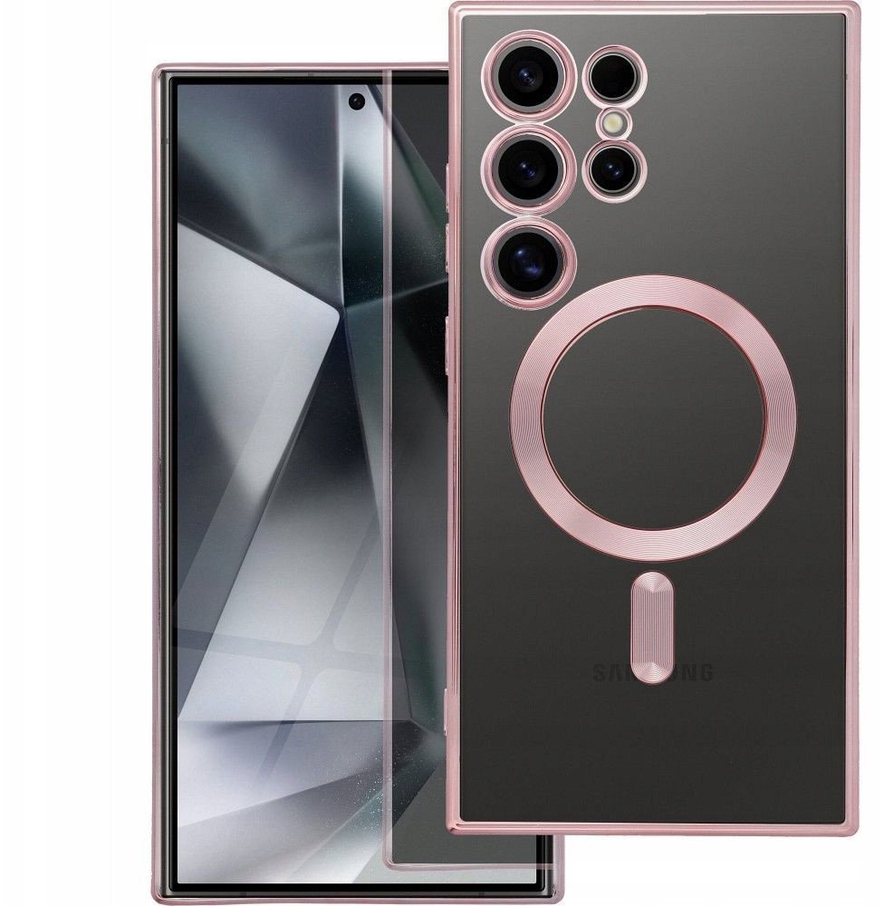 Futerał ELECTRO MAG COVER kompatybilny z MagSafe do SAMSUNG S25 złoty róż