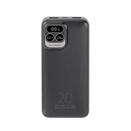 Powerbanki - RIVACASE Powerbank VA2521 20000 mAh USB-C 20W + LCD czarny - miniaturka - grafika 1