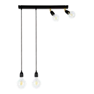 Lampy sufitowe - Britop Porcia lampa wisząca 4-punktowa czarna 81279404 81279404 - miniaturka - grafika 1