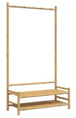 Wieszaki i stojaki - Wieszak na ubrania stojący z półkami F1-K29 - miniaturka - grafika 1