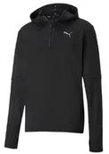 Bluzy męskie - Bluza biegowa Puma Run Hooded Midlayer czarna M - miniaturka - grafika 1