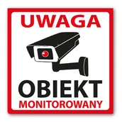 Pasmanteria - Naklejka OBIEKT MONITOROWANY monitoring  całodobowy 10cm - miniaturka - grafika 1