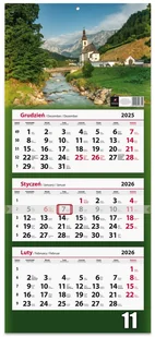 Kalendarz 2026 trÓjdzielny 2026 miks wzorów do wyboru część 2 - Kalendarze - miniaturka - grafika 1