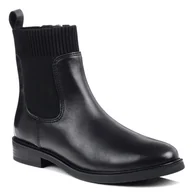 Botki damskie - Botki damskie czarne Marco Tozzi 25320 sztyblety skórzane na zamek-37 - miniaturka - grafika 1