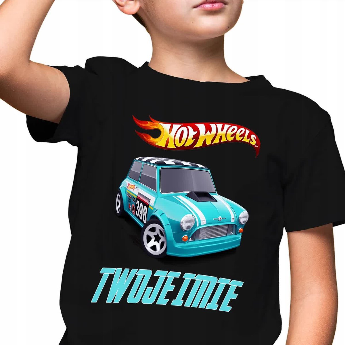 T-Shirt Dziecięcy Koszulka Hot Wheels Black Wz 134