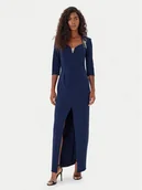 Sukienki - Rinascimento Sukienka wieczorowa CFC0125271003 Granatowy Slim Fit - miniaturka - grafika 1