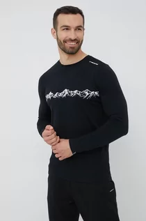 Koszulki męskie - Viking Viking longsleeve sportowy Lako kolor czarny z nadrukiem - grafika 1