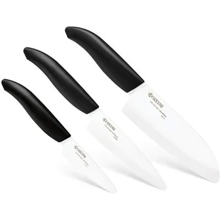 Kyocera KYOCERA zestaw noży ceramika FK-3PC  Santoku + nożyk do owoców + nóż 606771-FK-3PC-WHBK - Noże kuchenne - miniaturka - grafika 1