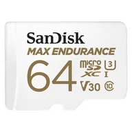 Karty pamięci - SANDISK Max Endurance, microSDXC, 64 GB + adapter SD - miniaturka - grafika 1