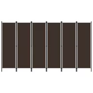 Parawany - Parawan 6-panelowy, brązowy, 300 x 180 cm - miniaturka - grafika 1