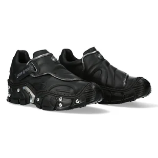 Buty New Rock Luxor Negro, Luxor Negro, Box Plane, Impact Negro Lateral + Tornillo 2813 Paladio **Millar [M-Impact010-C32]-42 - Półbuty męskie - miniaturka - grafika 1