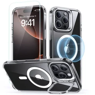 Etui ESR Classic Hybrid Kickstand HaloLock MagSafe + Tempered Glass do Apple iPhone 16 Pro Max Przezroczysty - Etui i futerały do telefonów - miniaturka - grafika 1