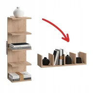 Półki do salonu - PÓŁKA ŚCIENNA WISZĄCA REGAŁ NA KSIĄŻKI DEKORACJE ORGANIZER długość: 77 cm - miniaturka - grafika 1
