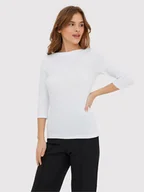 Bluzki damskie - Vero Moda Bluzka Panda 10274133 Biały Regular Fit - miniaturka - grafika 1