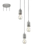 Lampy sufitowe - Eglo Zwis sufitowy 3pł SILVARES 95523 - miniaturka - grafika 1