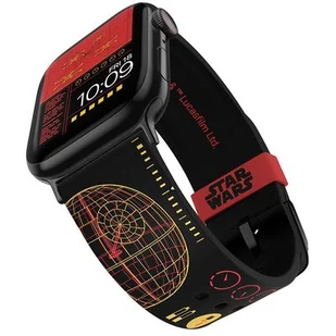 Pasek MOBY FOX Star Wars Death Star Trench Run do Apple Watch 2/3/4/5/6/7/8/9/SE/SE 2022/Ultra/Ultra 2 (38/40/41/42/44/45/49mm) Czarny - Akcesoria do smartwatchy - miniaturka - grafika 1
