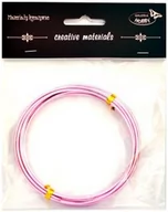 Dekoratorstwo - Drut Aluminiowy Galwanizowany 2 Mm Dł. 3 Mb. Kolor Jasnoróżowy, Galeria Hobby - miniaturka - grafika 1