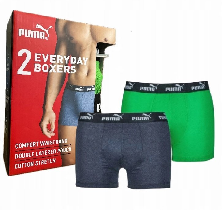 Puma Majtki Bokserki Zielony Rozmiar M