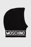 Czapki damskie - Moschino kominiarka wełniana kolor czarny M3136 65414 - miniaturka - grafika 1