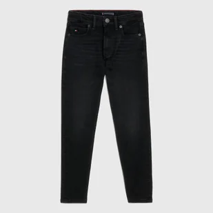 Jeansy regular fit chłopięce Tommy Hilfiger KB0KB08274-1B0 128 cm Czarne (8720644019610) - Spodnie i spodenki dla chłopców - miniaturka - grafika 1