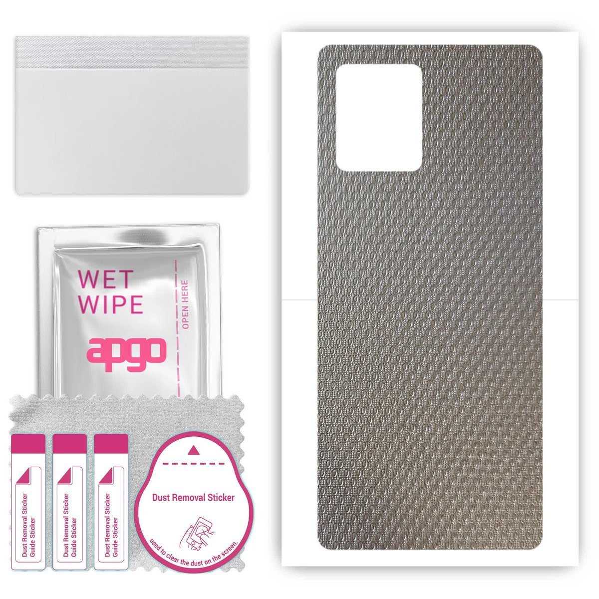 Folia naklejka skórka strukturalna na TYŁ do Wiko T60 - Aluminium krople - apgo SKINS