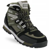 Buty trekkingowe męskie - Trapery męskie Big Star II174226 khaki, skórzane, trekkingowe rozmiar 43 - miniaturka - grafika 1