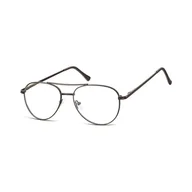 Okulary korekcyjne, oprawki, szkła - Okulary oprawki Pilotki zerówki metalowe korekcyjne 789 czarne - miniaturka - grafika 1