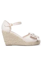 Espadryle damskie - DeeZee Espadryle WYL2710-02 Beżowy - miniaturka - grafika 1