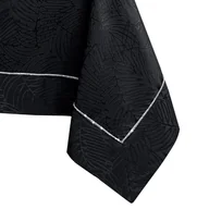 Obrusy i serwetki - Obrus Gaia Czarny Tłoczony Roślinny 110x110 AmeliaHome - TCLOTH/AH/GAIA/BRD/PPG/BLACK/110X110 - miniaturka - grafika 1