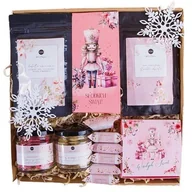 Zestawy upominkowe - PREZENT ŚWIĄTECZNY KOSZ PREZENTOWY z kawą, herbatą i słodyczami - miniaturka - grafika 1