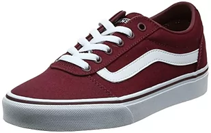 Vans Dziewczęce sneakersy Ward Suede, Czerwone płótno Burgundy Olq, 35 EU - Buty dla dziewczynek - miniaturka - grafika 1