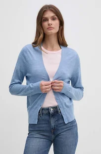 Tommy Hilfiger kardigan wełniany kolor niebieski lekki WW0WW42140 - Swetry damskie - miniaturka - grafika 1